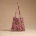 Pink - handcrafted cotton jhola bag 39