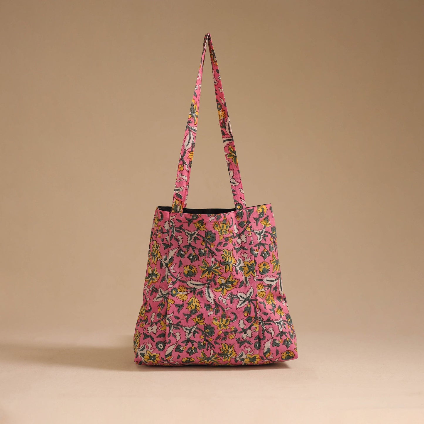 Pink - handcrafted cotton jhola bag 39