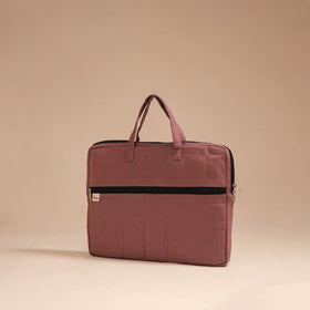 Pink - handcrafted cotton quilted laptop bag 19