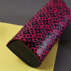 Pink Handcrafted Embossed Leather Spectacle Case 08