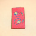 Pink Handcrafted Embroidered Felt Mobile Pouch 