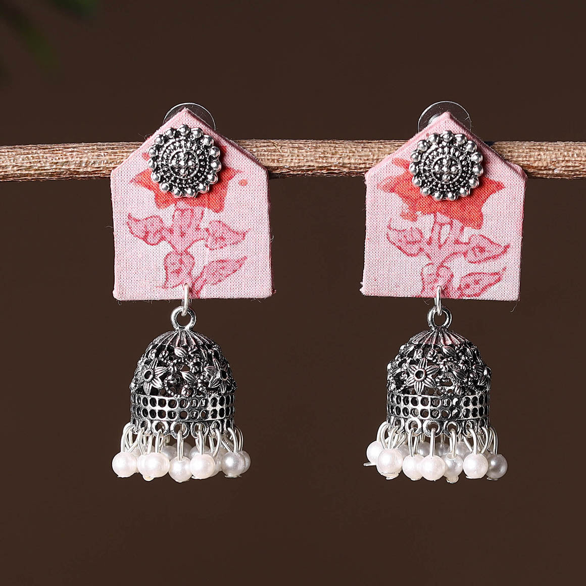  Handcrafted Fabart GS Jhumki Earrings