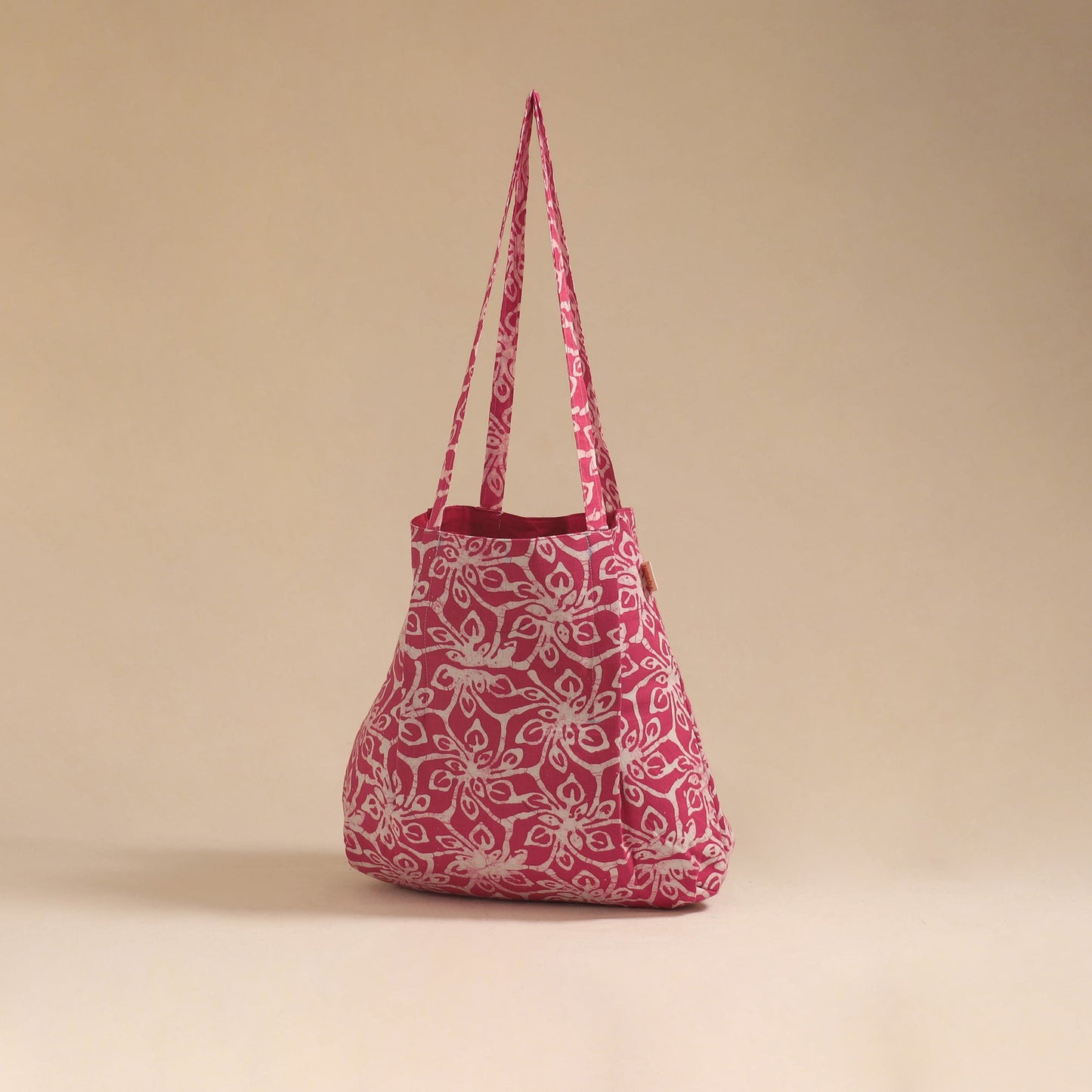 Red - handcrafted fabric jhola bag 10
