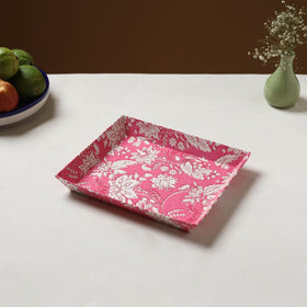Pink - handcrafted fabric valet tray (11 x 9 in) 16