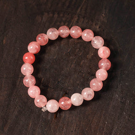 Pink Handcrafted Glass Stone Bracelet