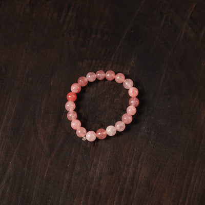 Pink Handcrafted Glass Stone Bracelet