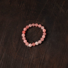 Pink Handcrafted Glass Stone Bracelet