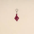Pink - handcrafted kutch leather keychain 02