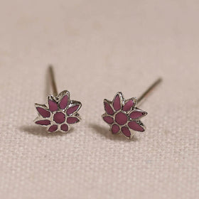 Handcrafted paka meenakari stud earrings 06