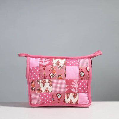  Handcrafted Patchwork Quilted Multipurpose Toiletry Bag 