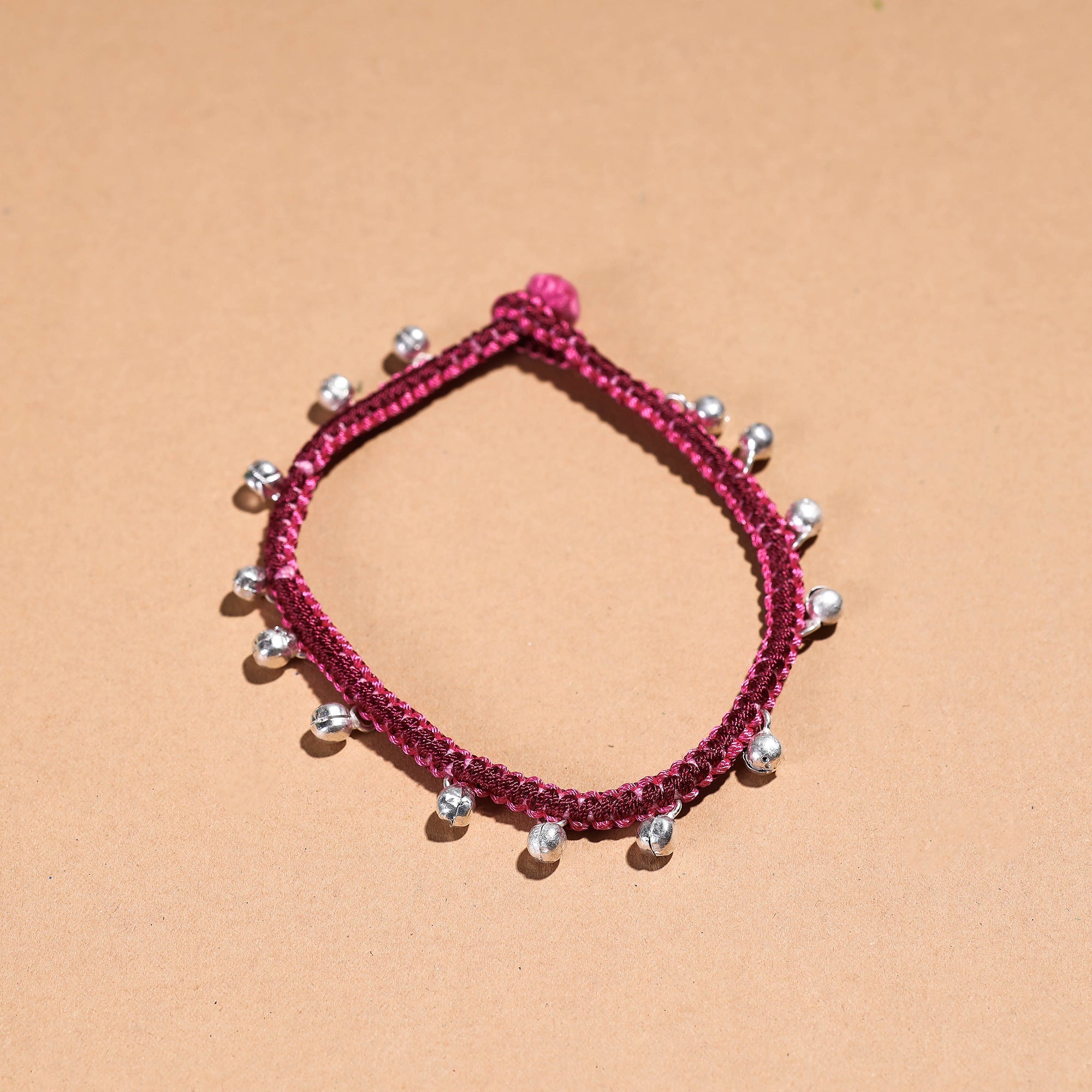 Purple - Handcrafted Patwa Thread & Sequin Work Bangle