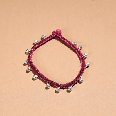  Handcrafted Patwa Thread & Ghungroo Work Anklet 