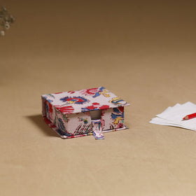 Pink - handcrafted printed card holder with slips 08