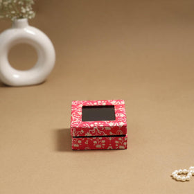 Handcrafted printed fabric ring/earring box 31