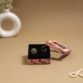Handcrafted printed fabric ring/earring box 46