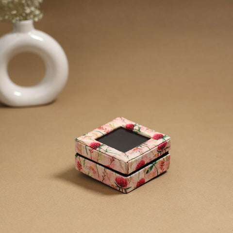 Handcrafted printed fabric ring/earring box 66