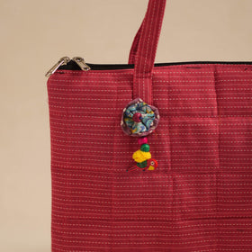 Pink Handcrafted Quilted Cotton Hand Bag