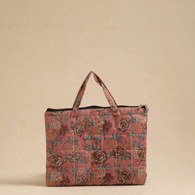  Pink Handcrafted Quilted Cotton Hand Bag