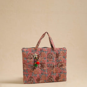  Pink Handcrafted Quilted Cotton Hand Bag