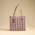 Pink Handcrafted Quilted Cotton Handbag