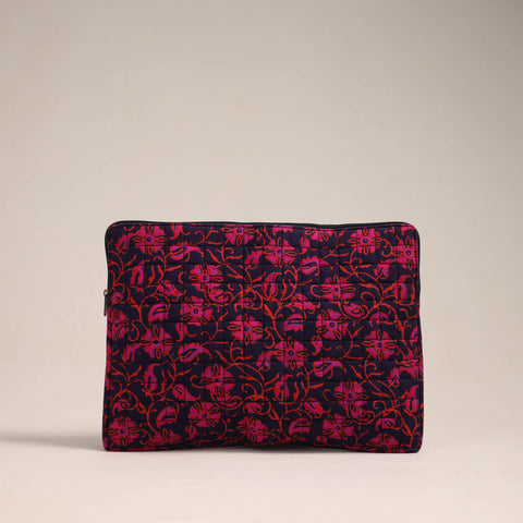  Pink Handcrafted Quilted Laptop Sleeve (11 x 16 in)