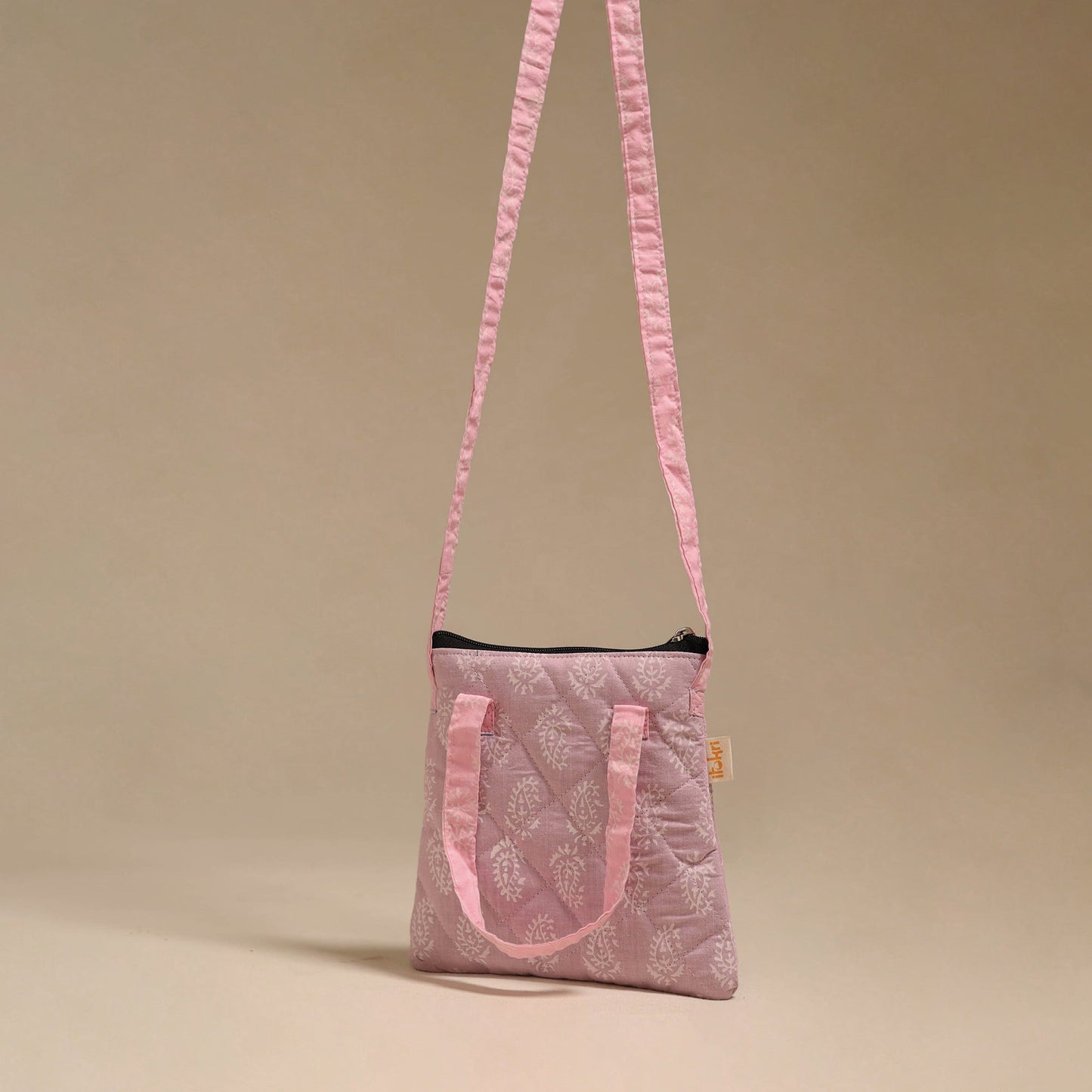 Handcrafted quilted sling bag 03