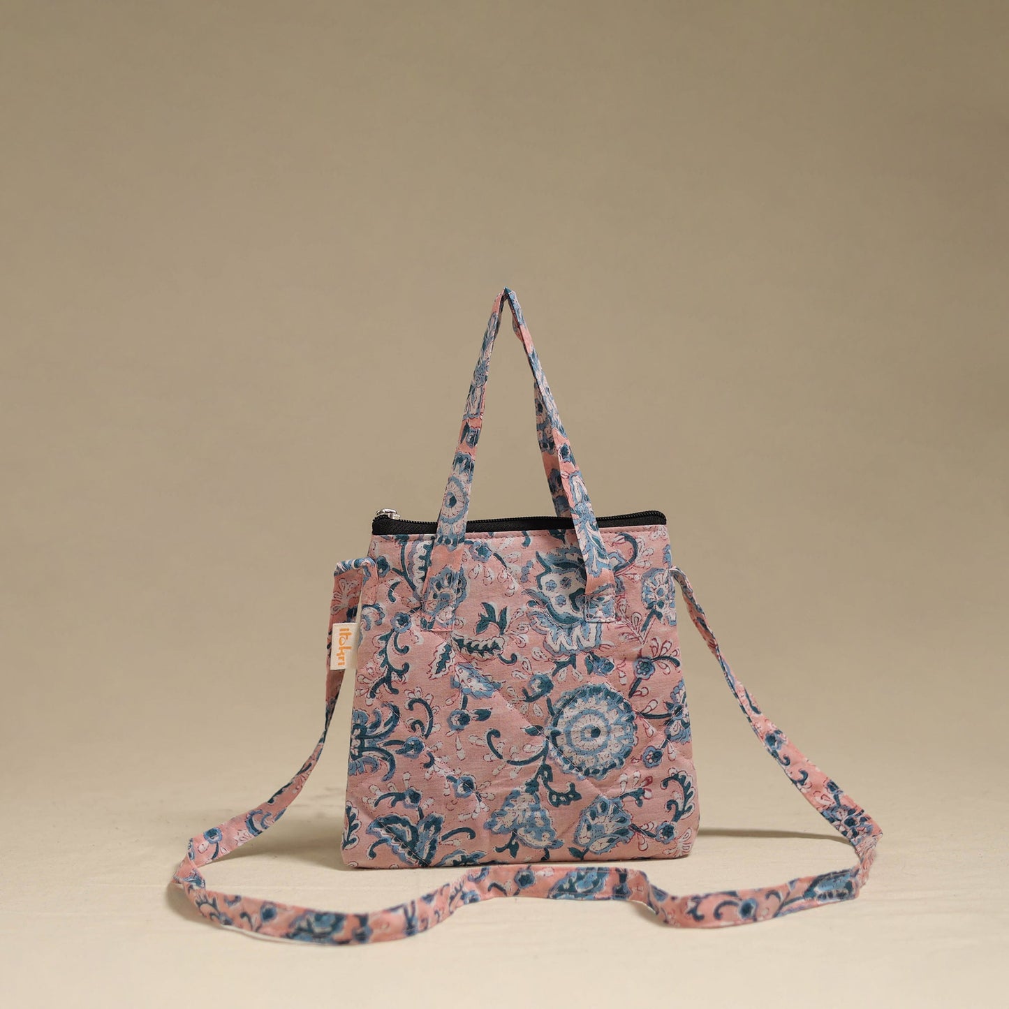 Handcrafted quilted sling bag 10