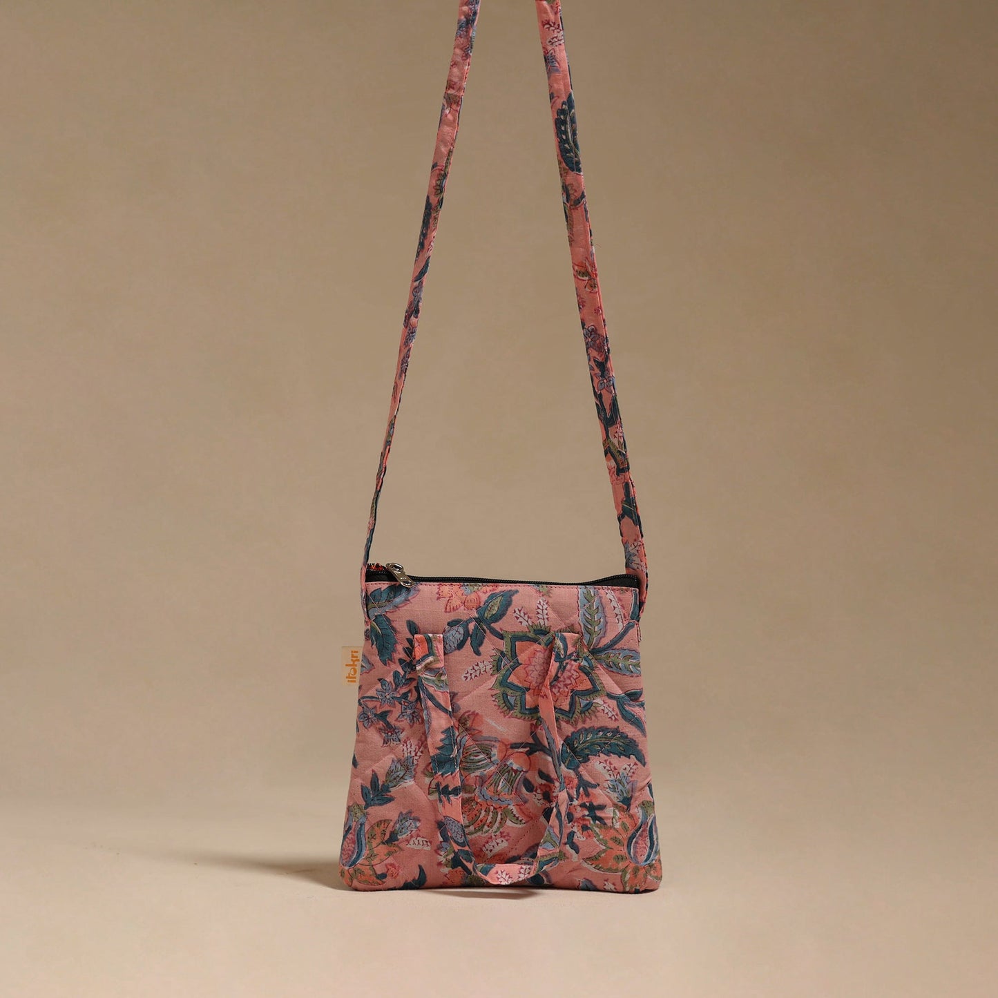 Handcrafted quilted sling bag 10
