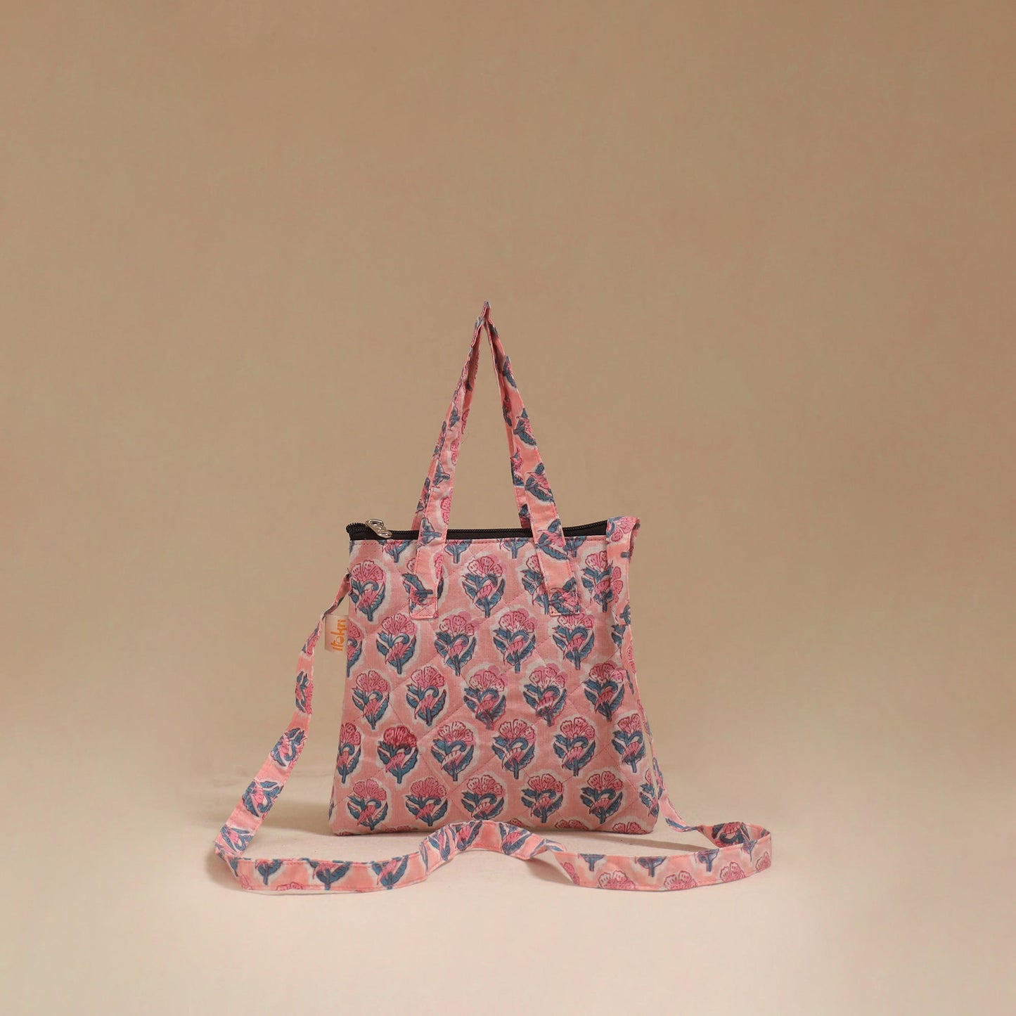 Handcrafted quilted sling bag 12