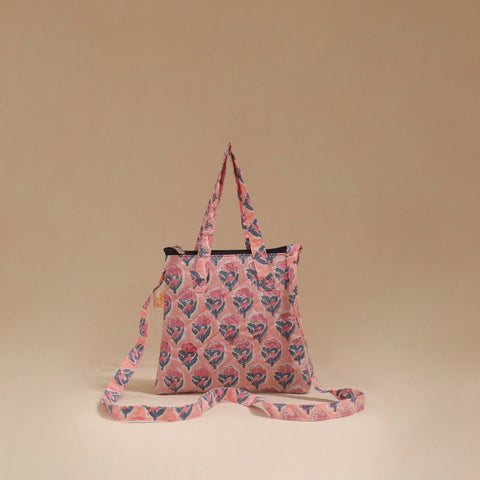 Handcrafted quilted sling bag 12