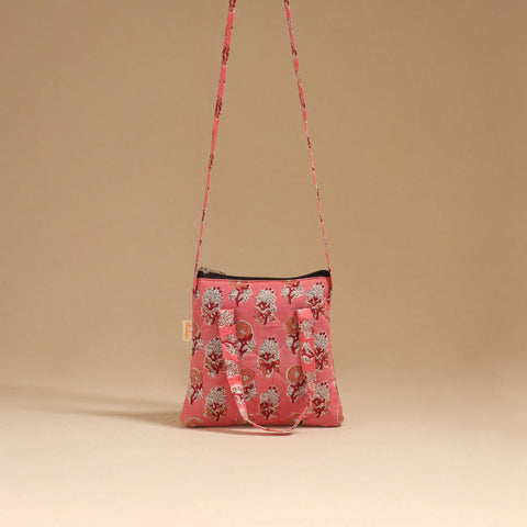 Handcrafted quilted sling bag 12