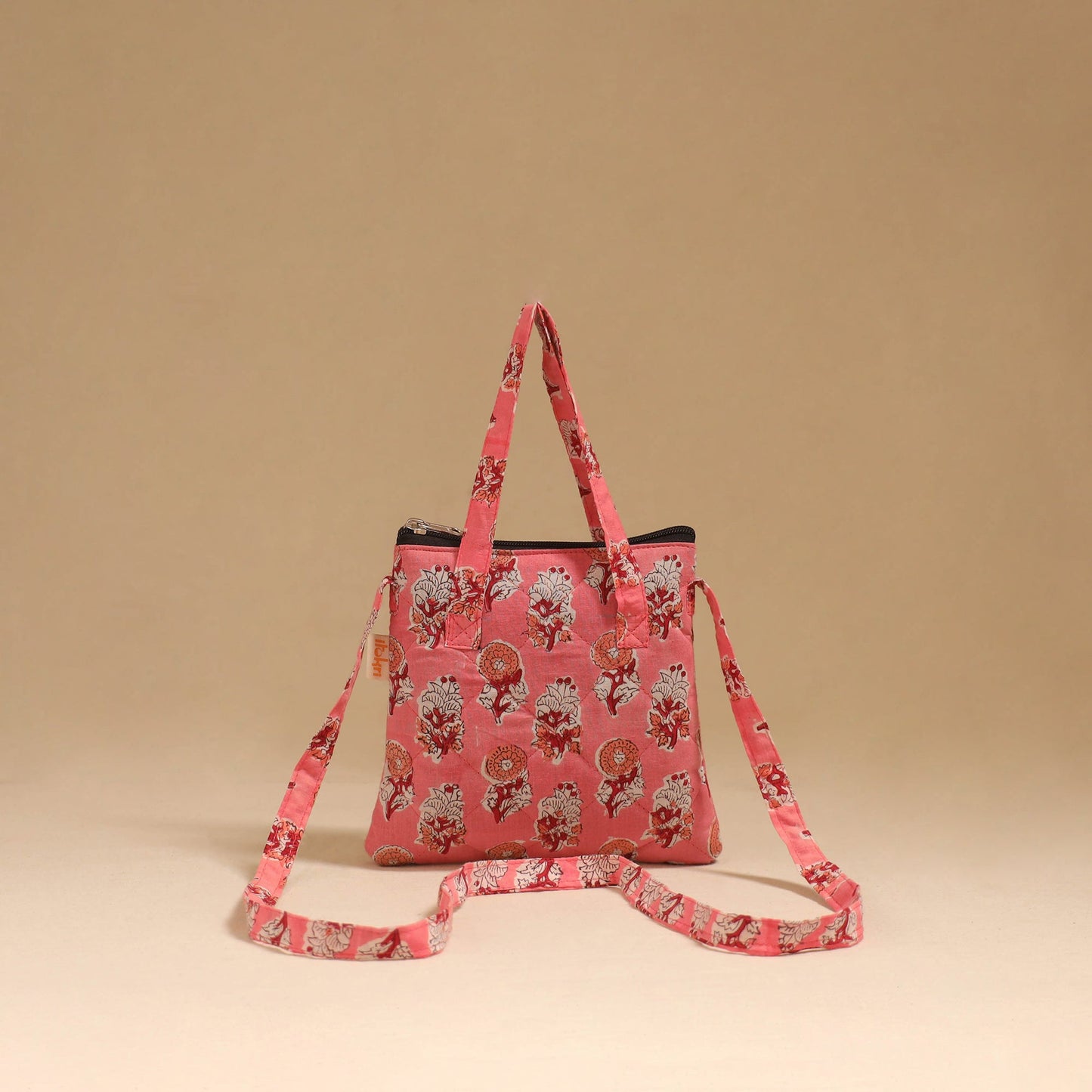 Handcrafted quilted sling bag 12