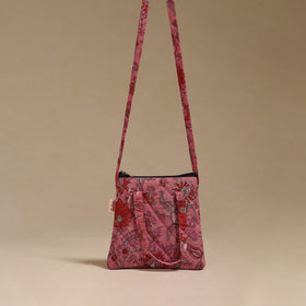 Handcrafted quilted sling bag 13