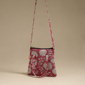 Handcrafted quilted sling bag 13