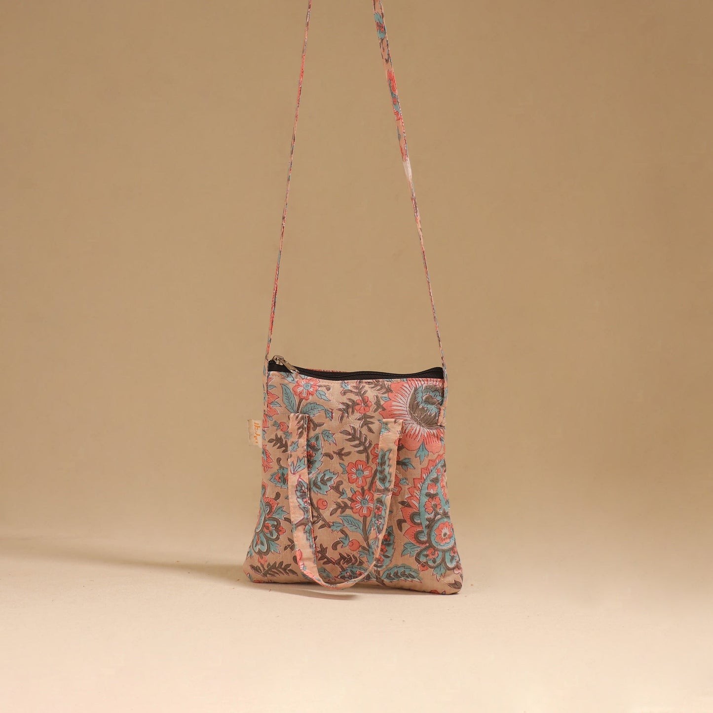 Handcrafted quilted sling bag 15