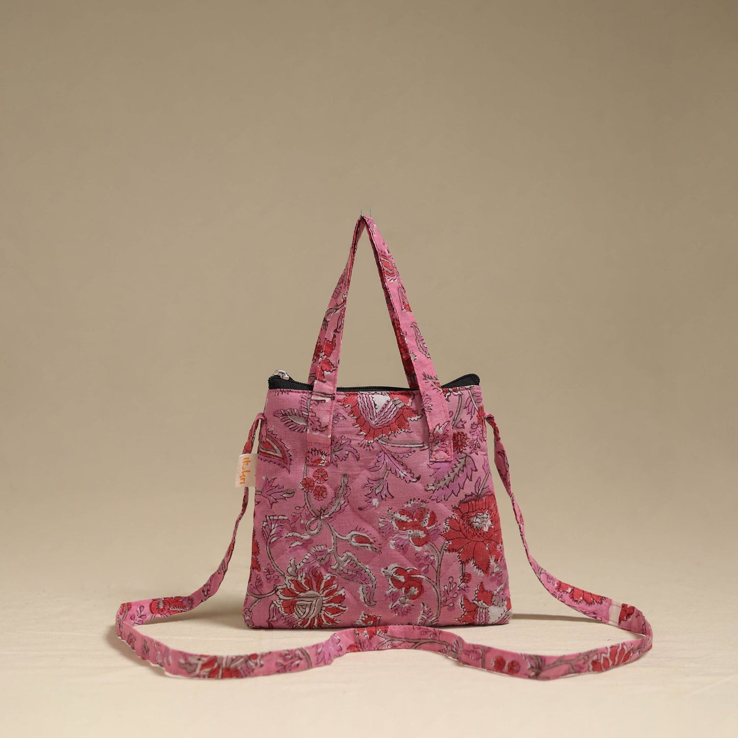 Handcrafted quilted sling bag 15