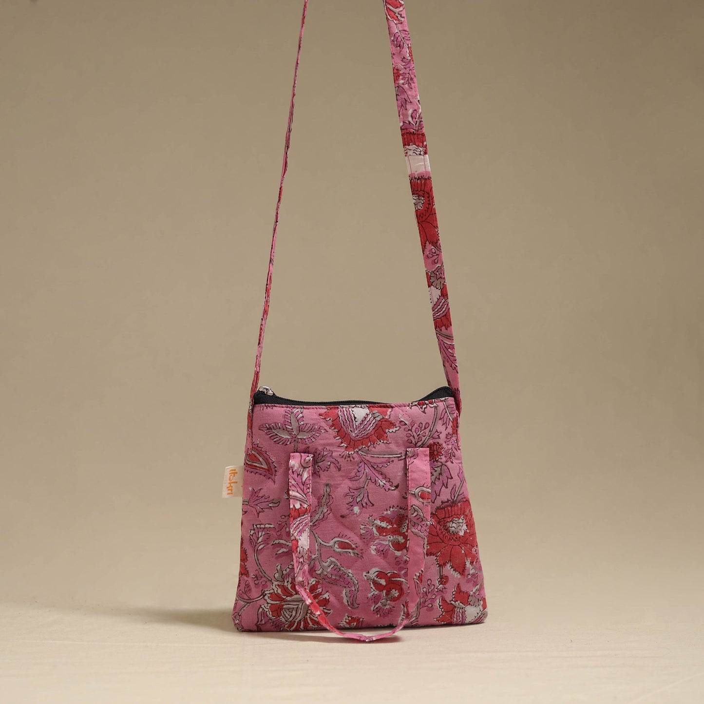 Handcrafted quilted sling bag 15