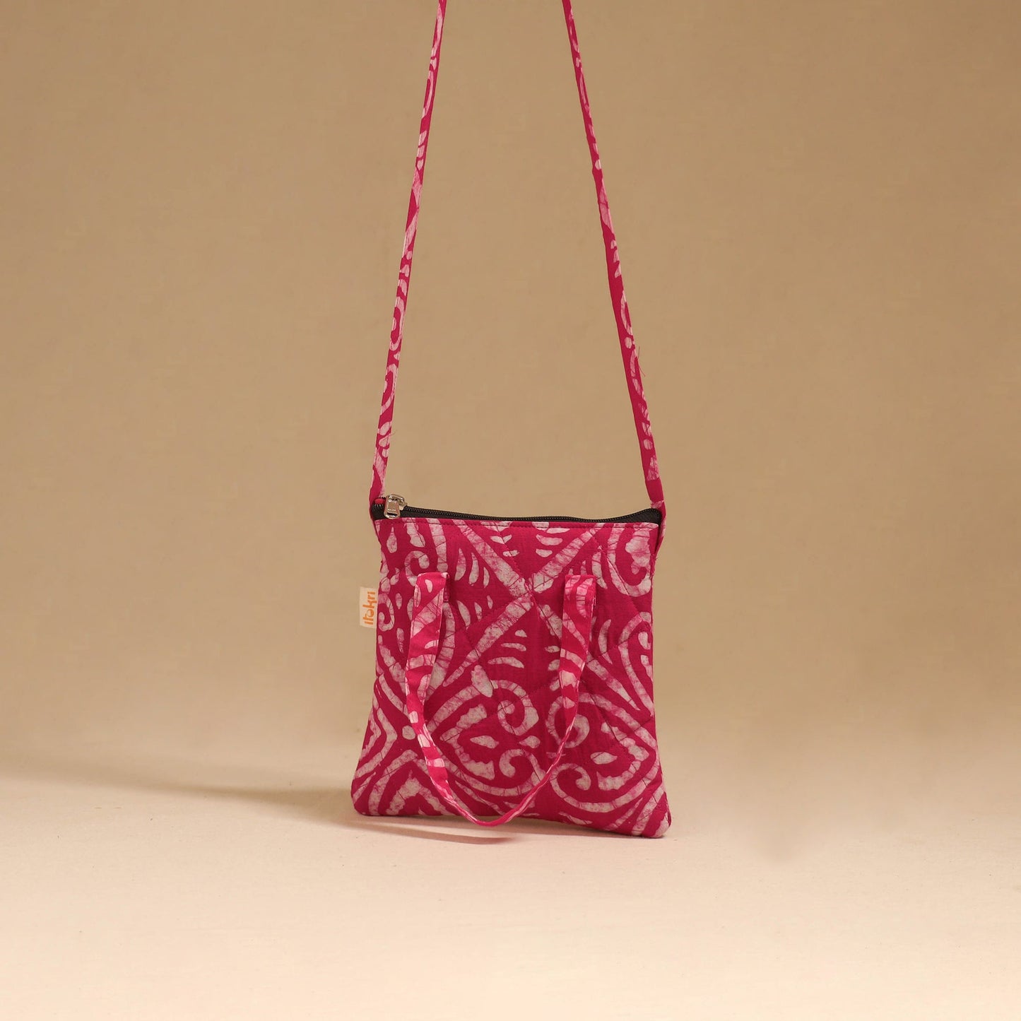 Handcrafted quilted sling bag 27