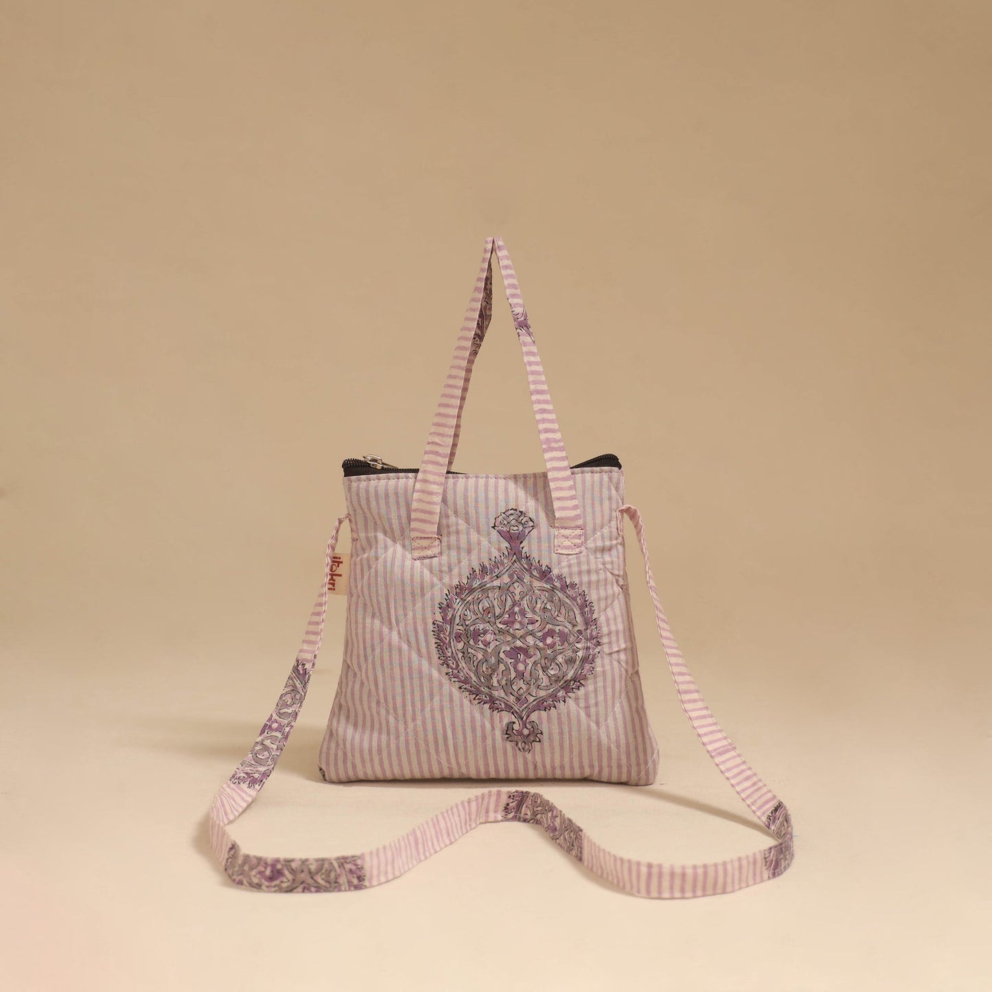 Handcrafted quilted sling bag 29