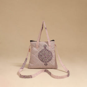Handcrafted quilted sling bag 29
