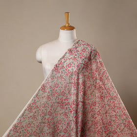 Handloom chanderi silk hand sanganeri fabric 05