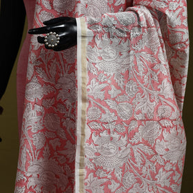 Pink - handloom chanderi silk hand sanganeri dupatta 16
