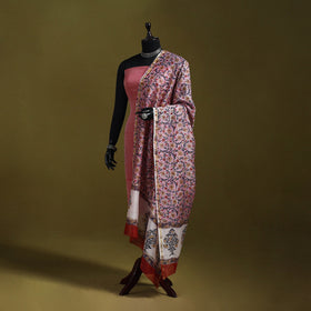 Pink - handloom chanderi silk hand sanganeri dupatta 49