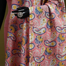 Pink - handloom chanderi silk hand sanganeri dupatta 28