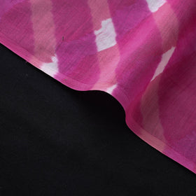 Pink Handloom Chanderi Silk Mothra Tie-Dye Leheriya Fabric