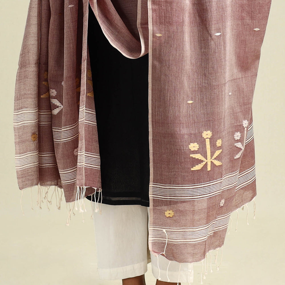Buy Handloom Cotton Bengal Jamdani Dupatta