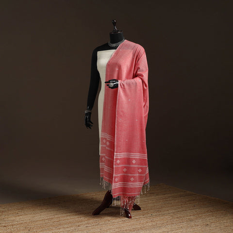 Handloom cotton bengal jamdani dupatta 08 - handcrafted