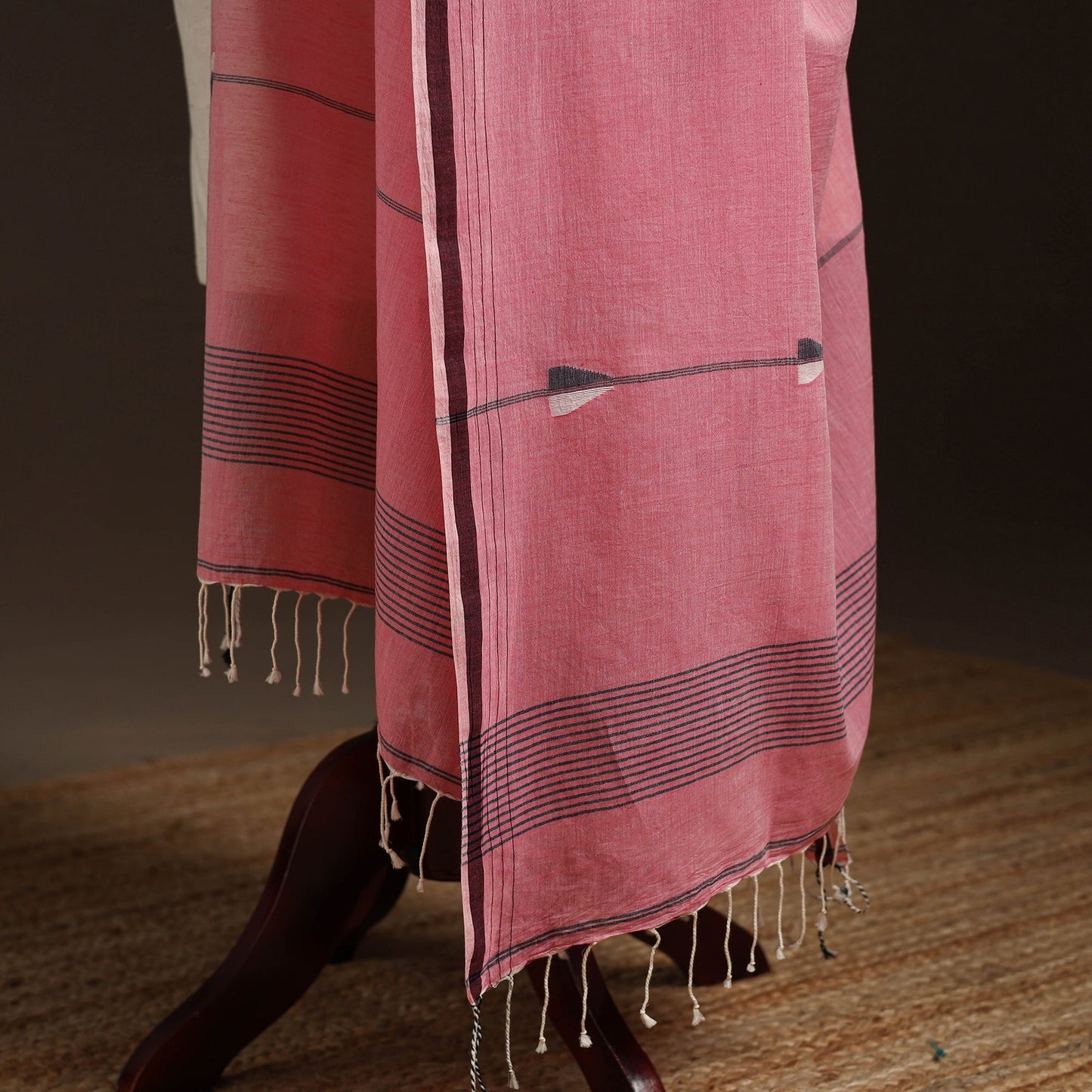 Handloom cotton bengal jamdani dupatta 09 - handcrafted