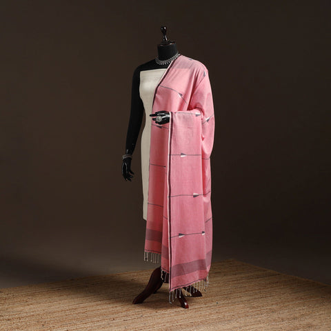 Handloom cotton bengal jamdani dupatta 09 - handcrafted