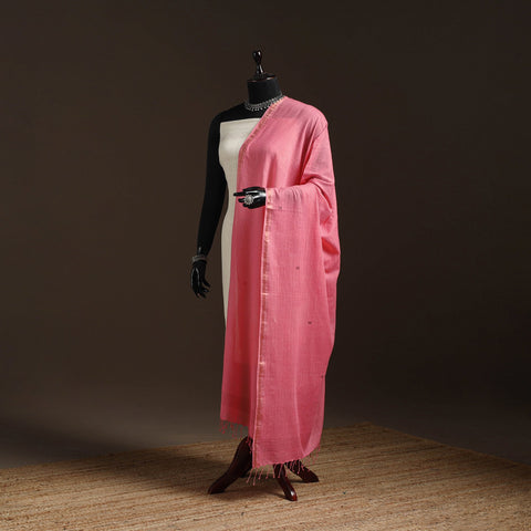 Handloom cotton bengal jamdani dupatta 15 - handcrafted